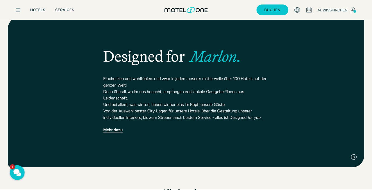 Die neue Hauptwebsite